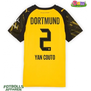 Borussia Dortmund Yan Couto #2 Hemmatröja Kvinnor 2025-26 Kortärmad
